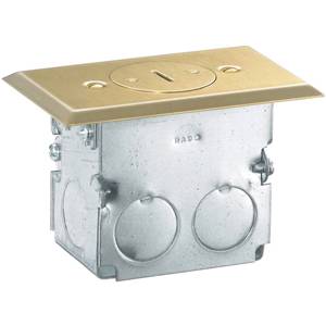 125V 15A, Rectangular, Hubbell Incorporated RF151TR tradeSELECT® Floor Box Kit