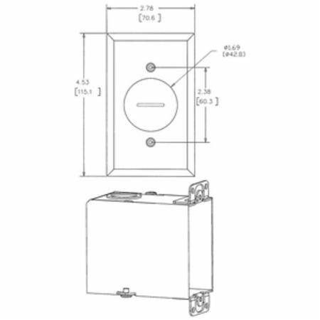 125V 15A, Rectangular, Hubbell Incorporated RF151TR tradeSELECT® Floor Box Kit