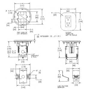 125V 15A, Round, Hubbell Incorporated RF515BP tradeSELECT® Floor Box Assembly Kit
