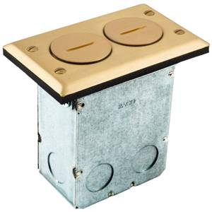 1-Gang, Rectangular, Hubbell Incorporated RF6500BR tradeSELECT® Floor Box Assembly