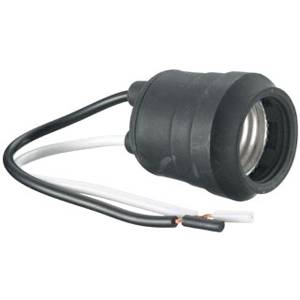 600 W, 250 V, Hubbell Incorporated RL124 Incandescent Lampholder, Black, Medium