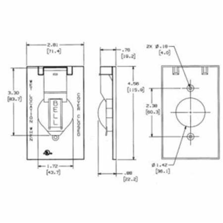 1-Gang, Hubbell Incorporated RW51550 Style Line® Weatherproof Device Box Cover, 1-Gang, Gray, Self-Closing