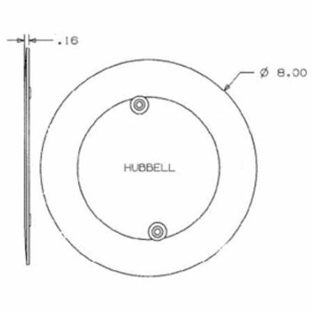 Round, Hubbell Incorporated S1AP4GY Floor Box Abandonment Plate