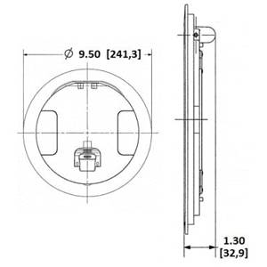 Rectangular, Hubbell Incorporated S1R8CVRBRS ScrubShield® Poke-Through Cover