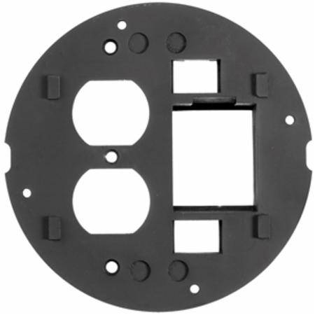 Round, Hubbell Incorporated S1SPDU2IM Poke-Through Sub Plate, Combination Device