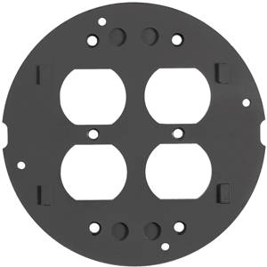 Round, Hubbell Incorporated S1SPDU Poke-Through Sub Plate, Combination Device