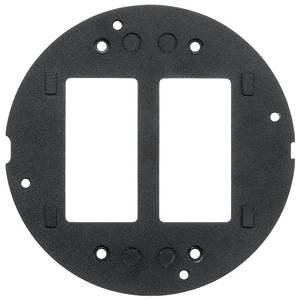 Round, Hubbell Incorporated S1SP Style Line® Poke-Through Sub Plate, 2-Gang