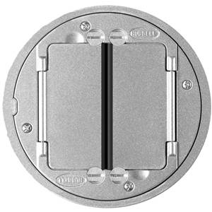 Round, Hubbell Incorporated S1TFCAL Floor Box Carpet Flange and Cover