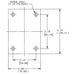 4.15" x 2.99", Hubbell Incorporated S3813 Floor Box Blank Cover, Brushed Brass, Rectangular