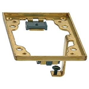 3.19" x 4.38" x 2.38", Hubbell Incorporated S5017G Floor Box Adapter Frame, Gray Brass, Rectangular