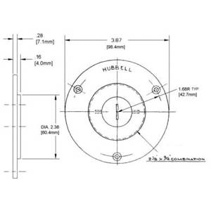 Round, Hubbell Incorporated SA2525 ScrubShield® Floor Box Cover, Combination Device
