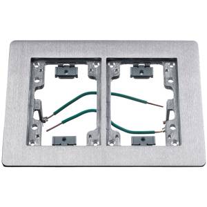 2-Gang, Hubbell Incorporated SA3084W ScrubShield® Floor Box Flange, Aluminum, Rectangular,