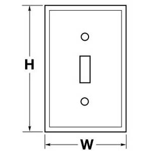 430 Stainless Steel, 1-Gang, Hubbell Incorporated SS13L Wallplate, Blank,
