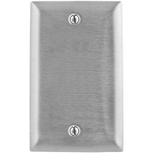 1-Gang, 302/304 Stainless Steel, Hubbell Incorporated SSJ13 Wallplate, Blank,