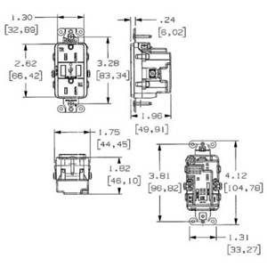 125 VAC 15 A, Hubbell Wiring Device-Kellems USB15X2I Combination USB Charger and Receptacle, Ivory