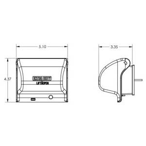 5.12" x 4.37" x 3.5", 1-Gang, Hubbell Incorporated WP26EH EXTRA DUTY® Weatherproof While In Use Device Cover, 1-Gang, Gray Powder Coated, Horizontal