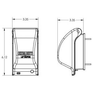 3.37" x 6.12" x 3.5", 1-Gang, Hubbell Incorporated WP26E EXTRA DUTY® Weatherproof While In Use Device Cover, 1-Gang, Gray Powder Coated, Vertical