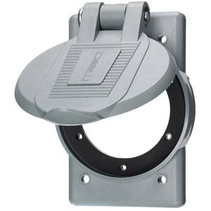 EATON WP2 Weatherproof Box Cover, 2-1/4 in Dia, 2.84 in L x 3.039 in W x 4.56 in D, Glass Filled Nylon