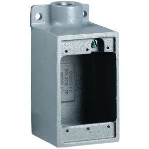 3/4" Hub, 1-Gang, Hubbell Incorporated FD-2 Electrical Device Box, Deep