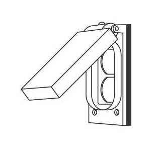 1-Gang, Hubbell Incorporated FCLA Cast Device Box Receptacle Cover