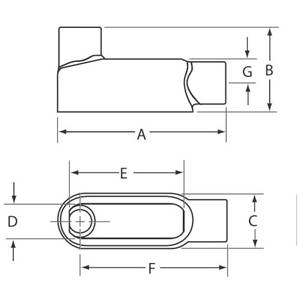 1-1/2" Hubbell Incorporated OLB-5 DURALOY® Conduit Body
