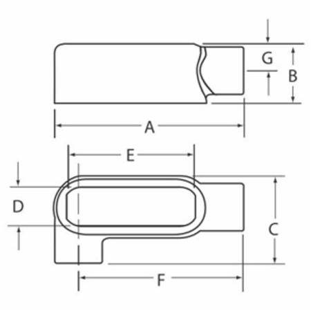 1/2" Hubbell Incorporated OLR-1 DURALOY® Conduit Body