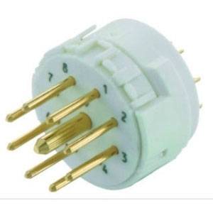 17 MM x 21 MM, 200 V, 8 A, Harting Technology Group 09-15-109-2602 Interface Circular Connector Insert, White Polyamide Insert, Male
