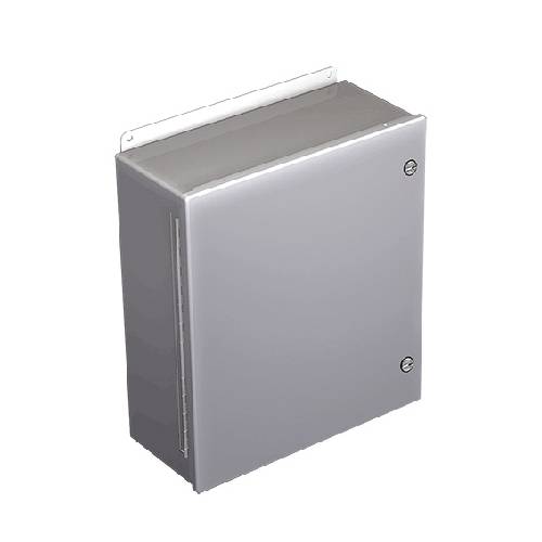nVent HOFFMAN A12064CHFL A51FL Junction Box, 12 in H x 6 in W x 4 in D, Continuous Hinged Cover, NEMA 4/IP66 NEMA Rating, Steel