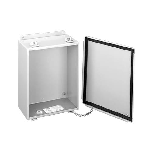 Hoffman A4044LP Junction Box, 4 in H x 4 in W x 4 in D, Lift-Off/Screw Clamp Cover, NEMA 12/13/IP65 NEMA Rating, Steel