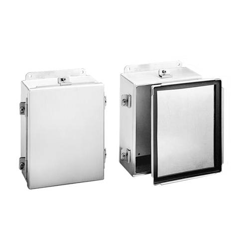 Hoffman A1614NFAL Junction Box, 16 in H x 14 in W x 6 in D, Screw Clamp/Solid Cover, NEMA 4X/IP65 NEMA Rating, Aluminum