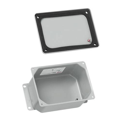 Hoffman A1045DSC Contoured Junction Box, 10-1/4 in H x 4 in W x 3-3/4 in D, Dome Screw Cover, NEMA 4/IP66 NEMA Rating, Steel