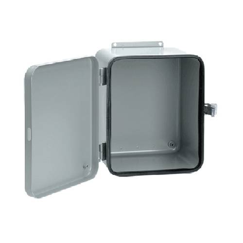 nVent HOFFMAN A1084DL A51 Contoured Junction Box, 10 in H x 8 in W x 4 in D, Hinged/Removable Cover, NEMA 12/IP65 NEMA Rating, Steel