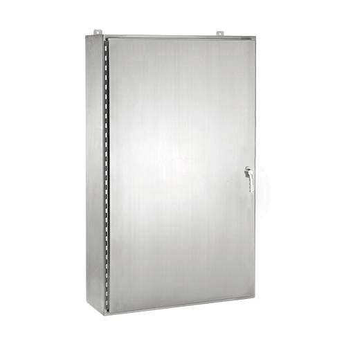 nVent HOFFMAN A24H2006SSLP3PT A4SW3 Enclosure, 24 in L x 20 in W x 6 in D, NEMA 4X/IP66 NEMA Rating, 304 Stainless Steel