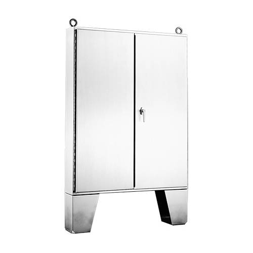 nVent HOFFMAN A604808SSLP A12S 2-Door Enclosure With Floor Stand, 60.06 in L x 48.06 in W x 8.06 in D, NEMA 12/IP55 NEMA Rating, 304 Stainless Steel