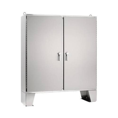 nVent HOFFMAN A74H7224SSLP3PT A4S3 2-Door Enclosure, 74.06 in L x 72.06 in W x 24.06 in D, NEMA 4X/IP66 NEMA Rating, 304 Stainless Steel