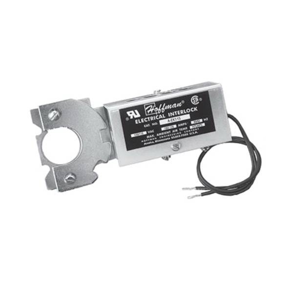 Hoffman AEK230 A80 AEK Style Electrical Interlock, For Use With Hoffman NEMA 12 Door Latching Mechanism Enclosures, 240 VAC, 60 Hz, 0.05/0.32A, Steel
