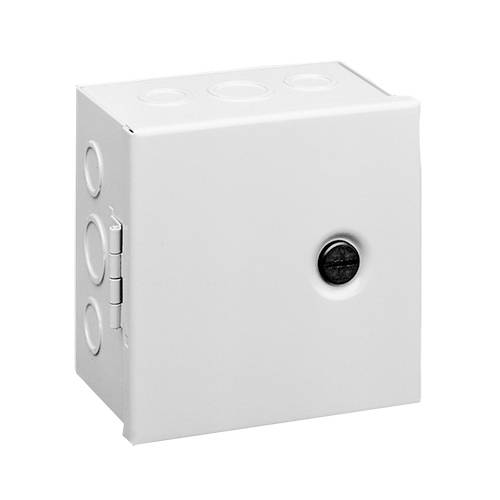 nVent HOFFMAN AHE18X12X4 A90HC Pull Box With Knockout, 12 in W x 4 in D x 18 in H, Butt Hinged Cover, NEMA 1/IP30, Steel
