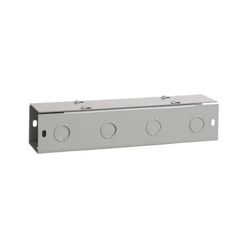 Hoffman F1010T124GVP F40FC Lay-In Straight Section Wireway, 24 in L x 10 in W x 10 in H, Flat Cover, Steel