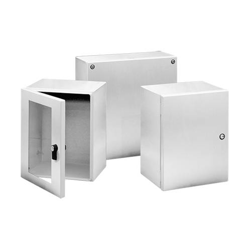 nVent HOFFMAN INLINE™ LHC151512SS6 A54S Instrumentation Enclosure, 150 mm L x 150 mm W x 120 mm D, NEMA 4X/IP66 NEMA Rating, 316L Stainless Steel
