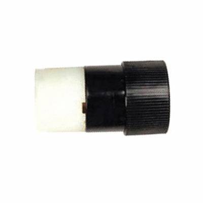 Wiring Device-Kellems Twist-Lock® Hubbell-Pro™ Select Spec™ L715C Heavy Duty Isolated Grounding Standard Sized Cord Mount Female Connector, 277 VAC, 15 A, 2 Poles, 3 Wires, Black/White