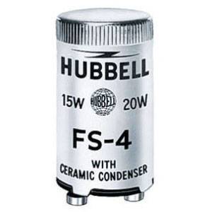 13/30/40 W, Hubbell Wiring Device-Kellems FS4 Fluorescent Lamp Starter, Gray,