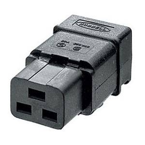 250 VAC 16/20 A, Hubbell Wiring Device-Kellems H320C Straight Blade Connector, Black