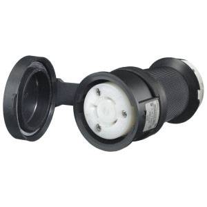 277 VAC 20 A L7-20R, Hubbell Wiring Device-Kellems HBL2333SW Twist-Lock®, Safety-Shroud® Locking Device Connector