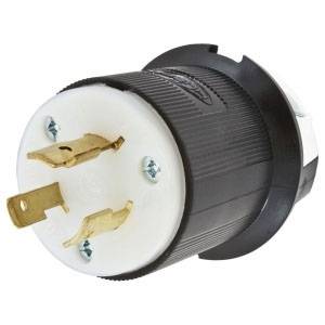 600 VAC 20 A L9-20P, Hubbell Wiring Device-Kellems HBL2351 Twist-Lock®, Add-A-Shroud® Locking Device Plug