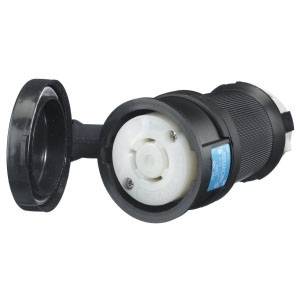 250 VAC 20 A L15-20R, Hubbell Wiring Device-Kellems HBL2423SW Twist-Lock®, Watertight Safety-Shroud® Locking Device Connector Body