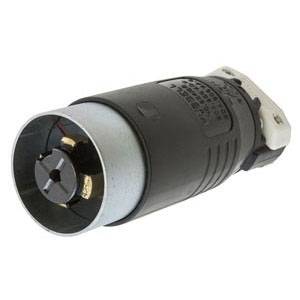 600 VAC/250 DC 30 A Non-NEMA, Hubbell Wiring Device-Kellems HBL25415B Hubbellock® Locking Device Plug