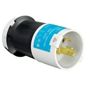 250 VAC 30 A L6-30P, Hubbell Wiring Device-Kellems HBL2621S Twist-Lock®, Safety-Shroud® Locking Device Plug