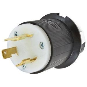 600 VAC 30 A L9-30P, Hubbell Wiring Device-Kellems HBL2651 Twist-Lock®, Insulgrip®, Add-A-Shroud® Locking Device Plug