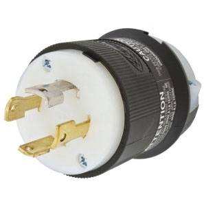 120/208 VAC 30 A L18-30P, Hubbell Wiring Device-Kellems HBL2751 Twist-Lock® Locking Device Plug