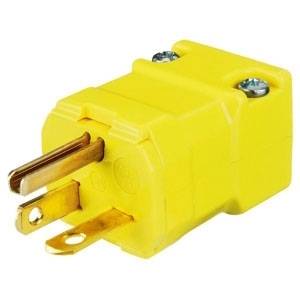 250 VAC 20 A 6-20P, Hubbell Wiring Device-Kellems HBL5464VY Valise® Straight Blade Plug, Yellow